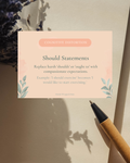 Single flashcard from the 30-card CBT Anxiety Flashcard Deck included in the Anxiety Toolkit bundle