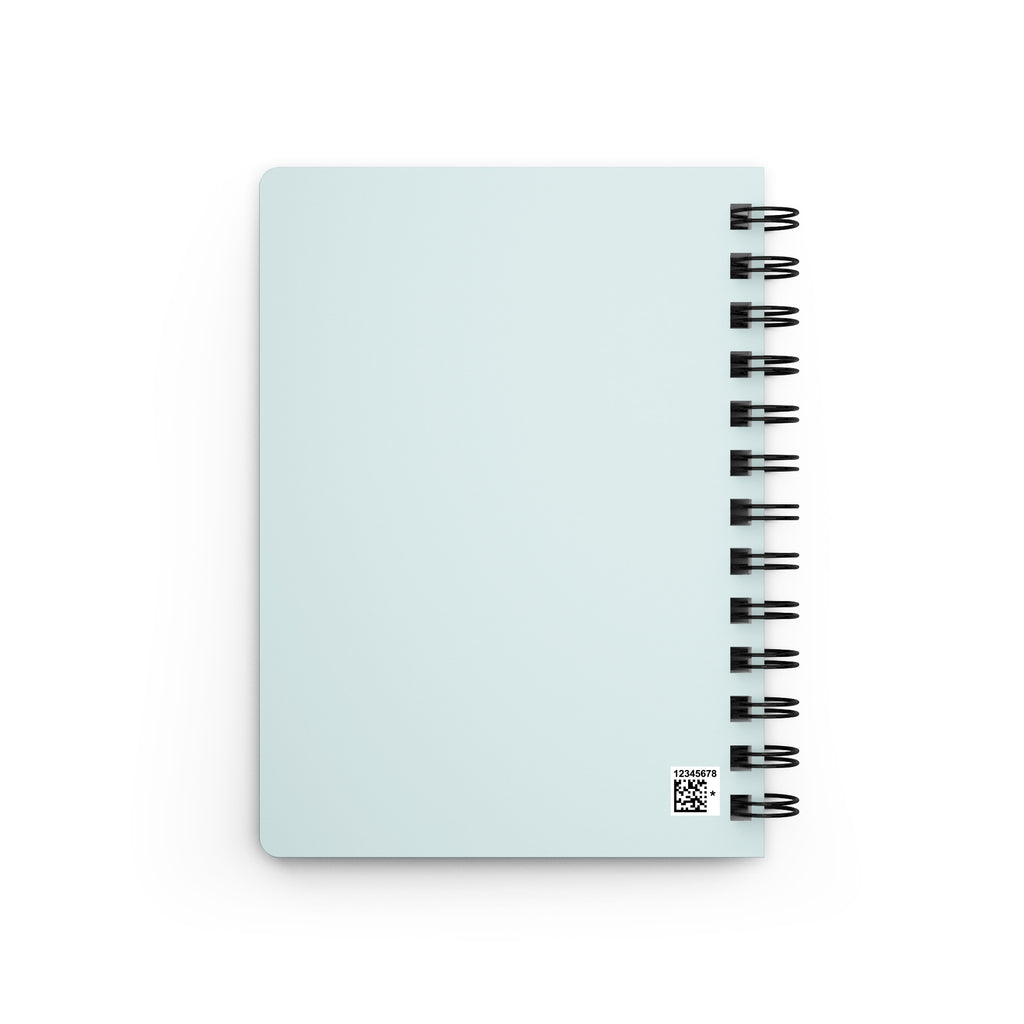 Thoughts For Therapy spiral journal back cover showing 150 lined pages for therapy reflection and self-care journaling