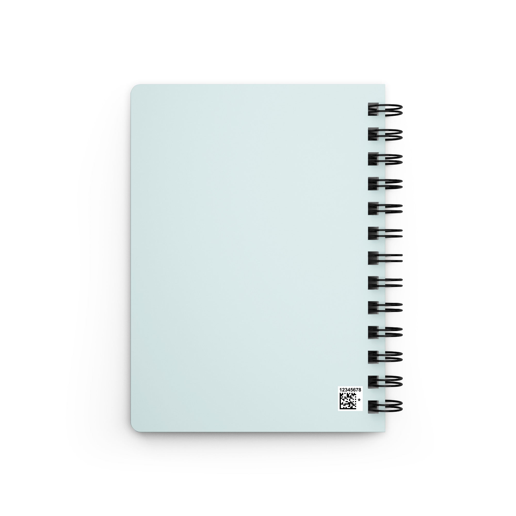 Thoughts For Therapy spiral journal back cover showing 150 lined pages for therapy reflection and self-care journaling