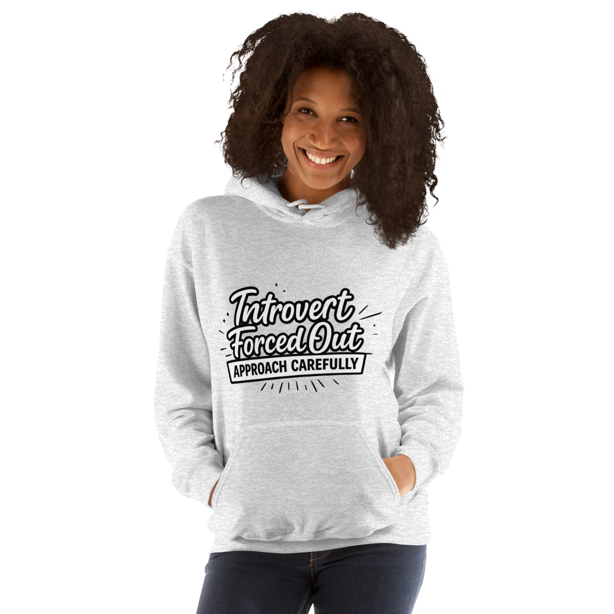 Approach Carefully — Introvert Forced Out | Unisex Heavy Blend Hoodi