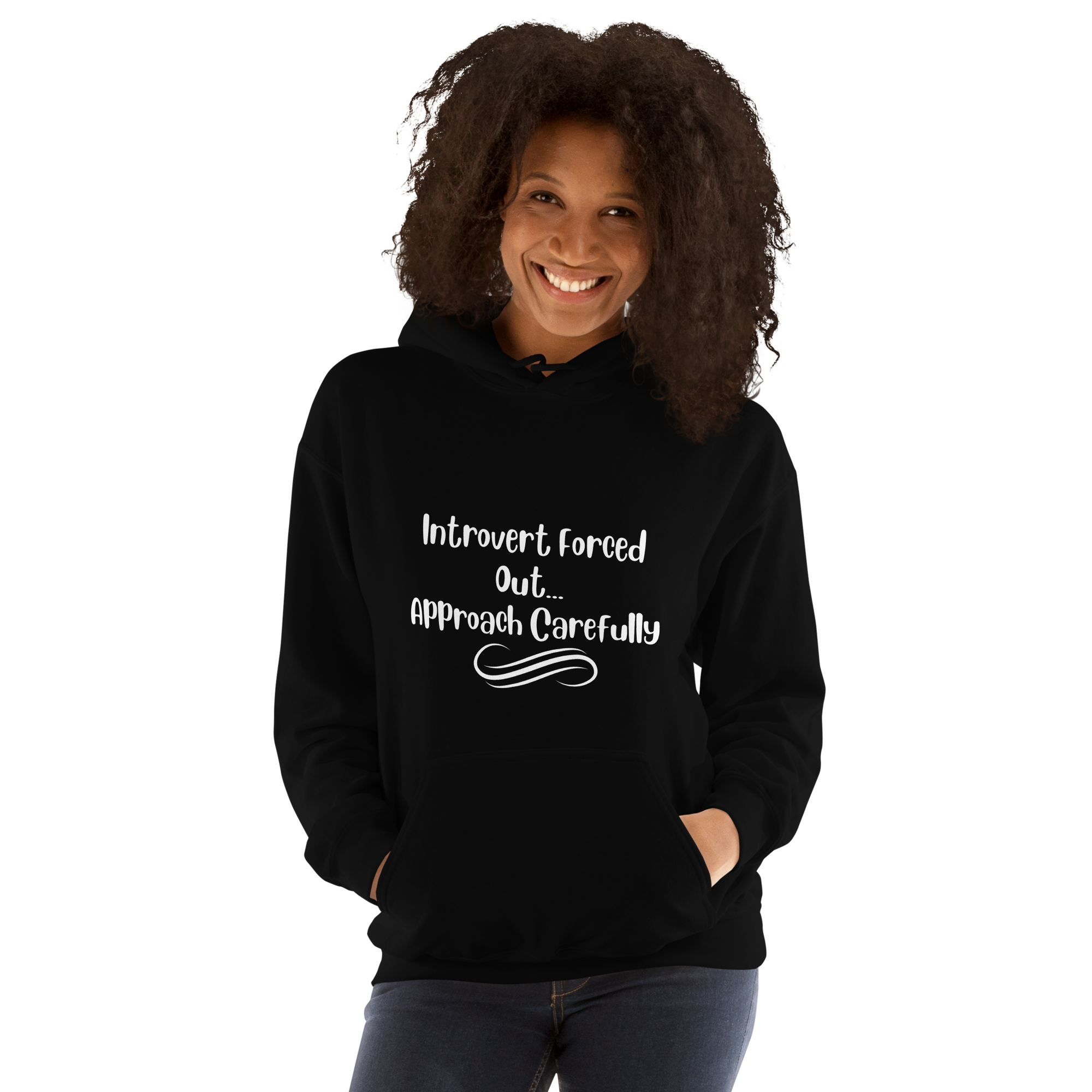 Introvert Forced Out, Approach Carefully — Unisex Hoodie