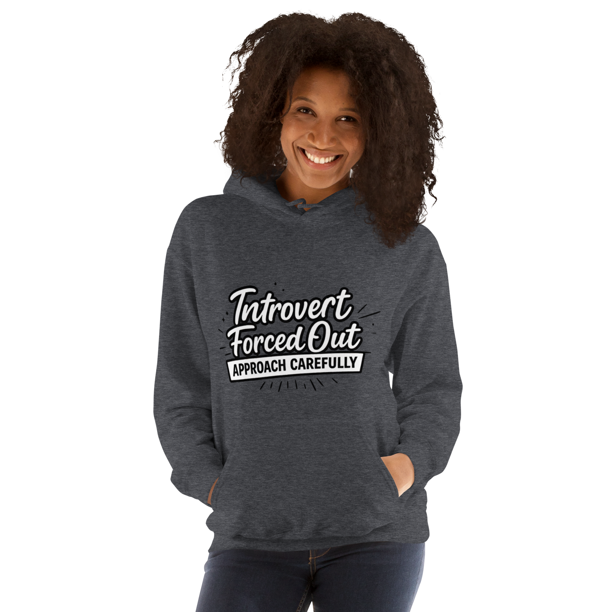 Introvert Forced Out hoodie dark heather new edition