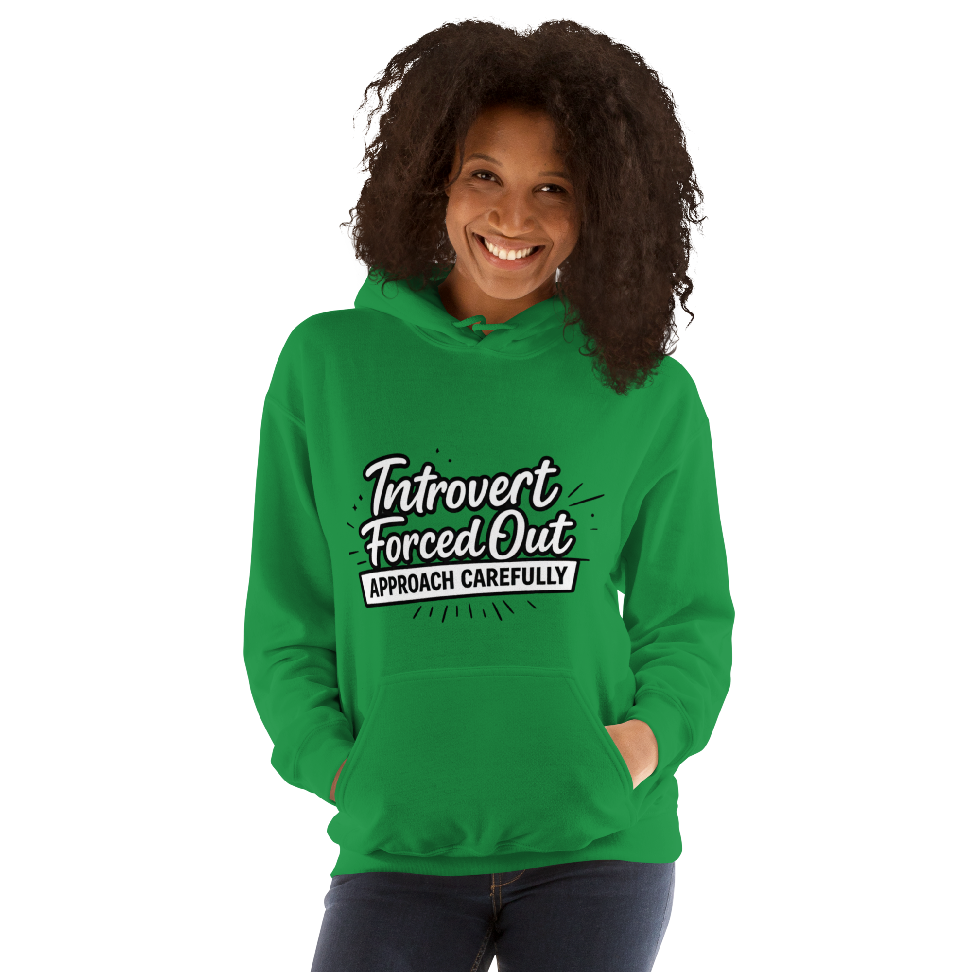 Approach Carefully — Introvert Forced Out | Unisex Heavy Blend Hoodi