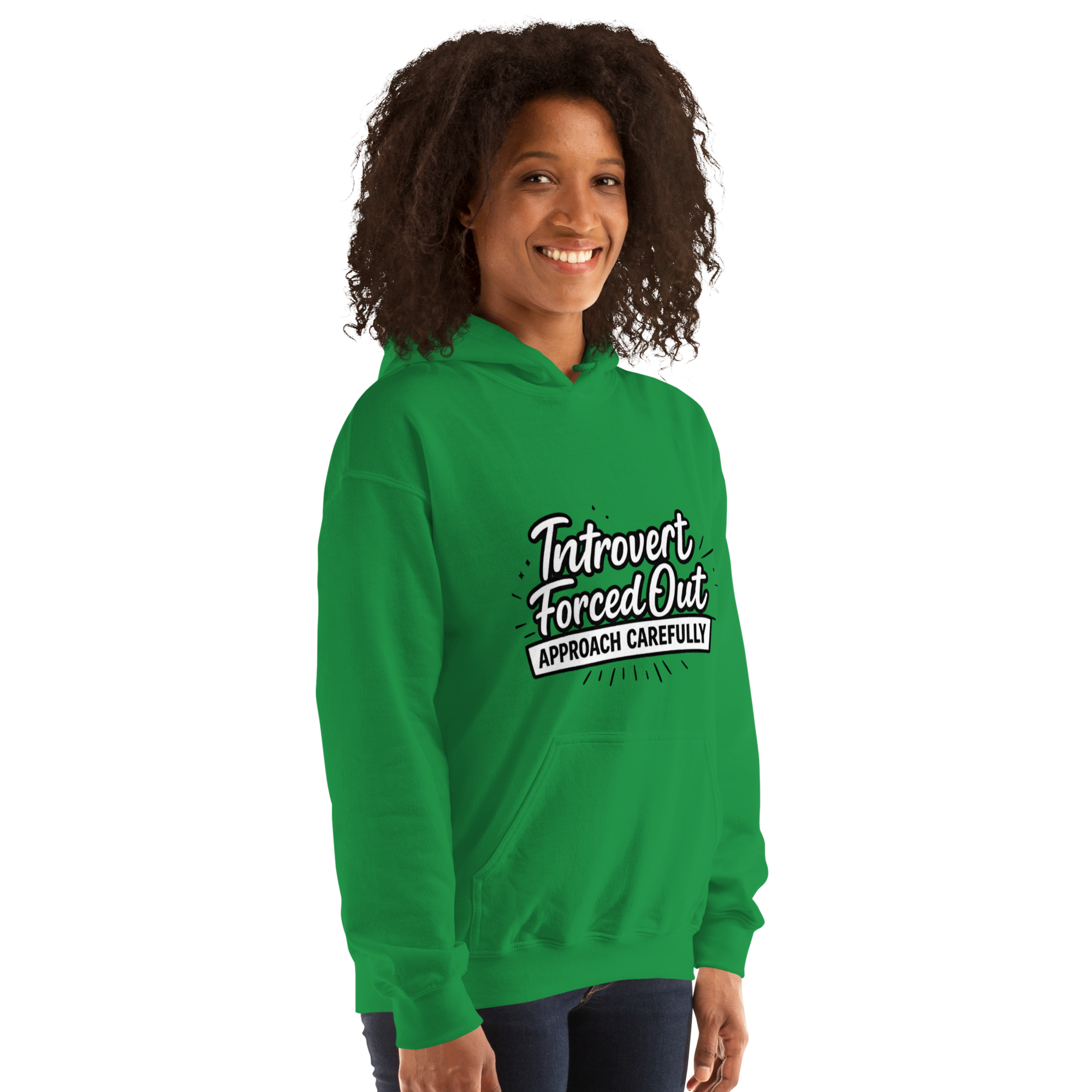 Approach Carefully — Introvert Forced Out | Unisex Heavy Blend Hoodi
