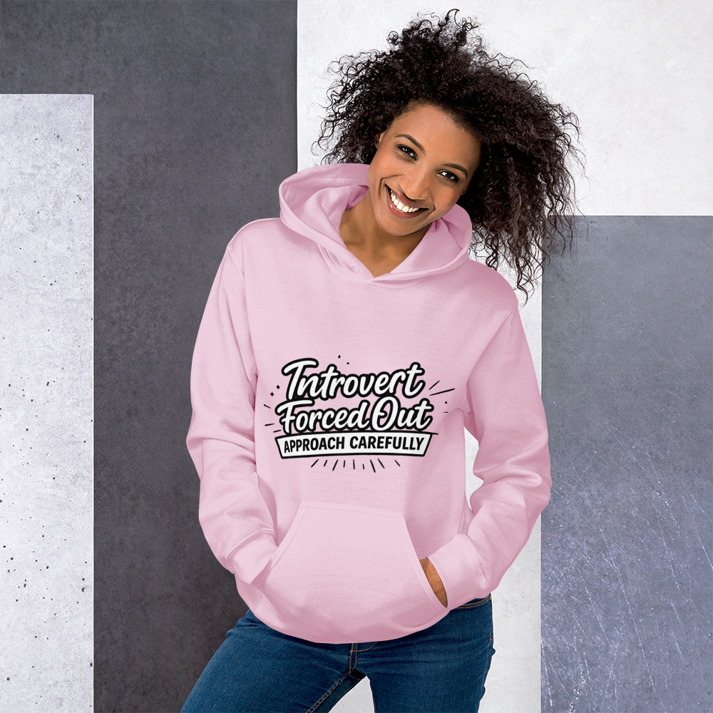 Approach Carefully — Introvert Forced Out | Unisex Heavy Blend Hoodi