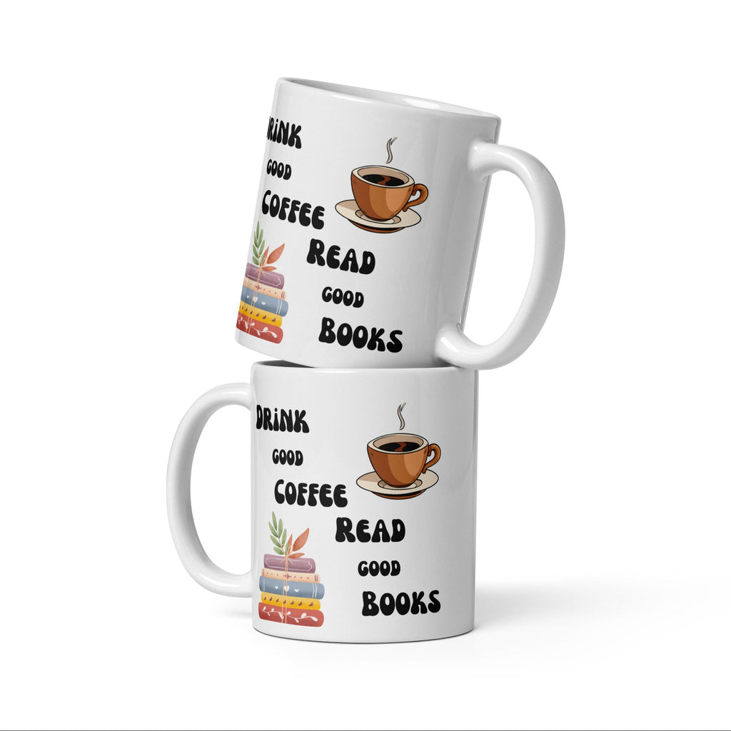 Good Coffee Good Books coffee mug – funny book lover gift mug